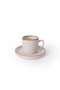 Hermia Juego de Tazas de Té de 12 Piezas Crema y Canela
